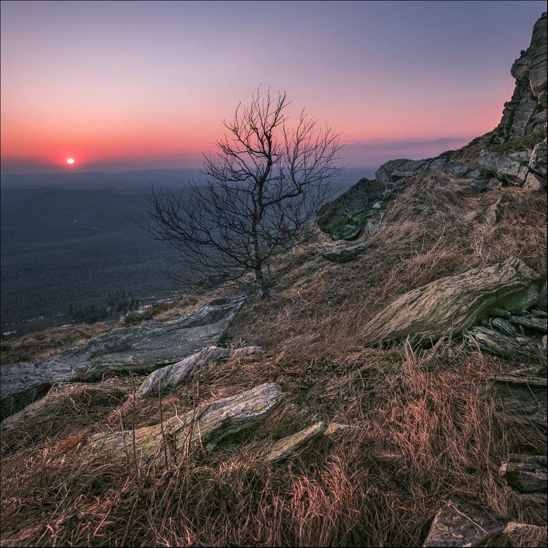 Горы, Закат, Урал Уреньга, весенний закатphoto preview