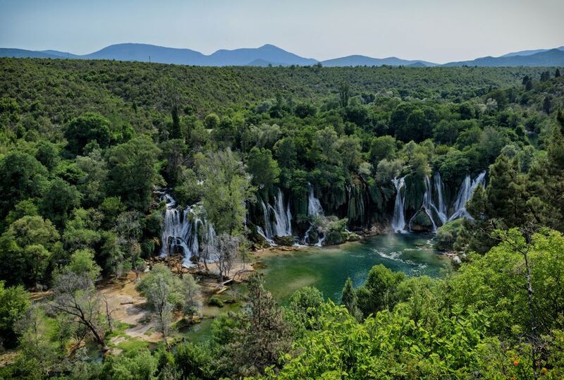 босния и герцеговина. водопад. лето. Водопад Кравицаphoto preview