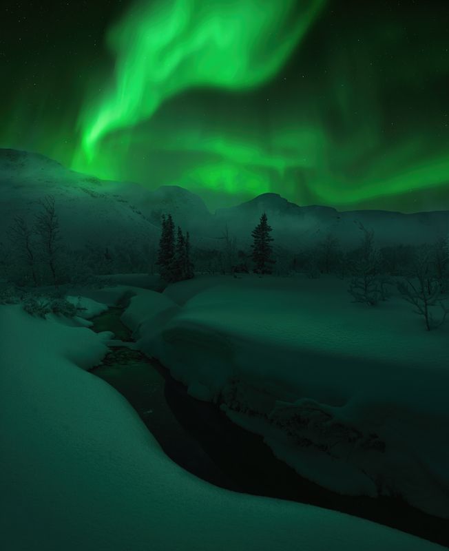 север, кольский, россия, хибины, северноесияние, аврора, малыйвудъявр, пейзаж, ночь Озеро Малый Вудъяврphoto preview