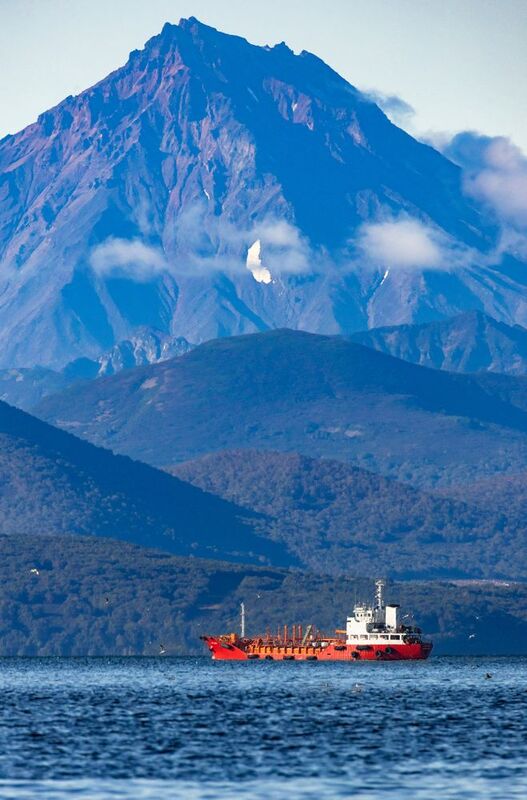 камчатка, вилючинский вулкан, тихий океан, природа, чайки, авачинская бухта, корабль Корабли и вулканы..photo preview