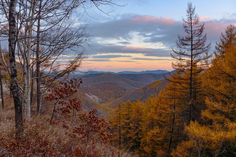 осень, горы, вечер, синанч.перевал Осенний вечерphoto preview