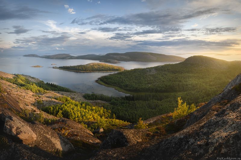острова, кузова, карелия, белое море, архипелаг, соловки, сопки, сельги, шхеры, кемь Вечер на Белом мореphoto preview
