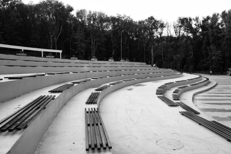 скамейка, волна, город, формы Волны скамеекphoto preview