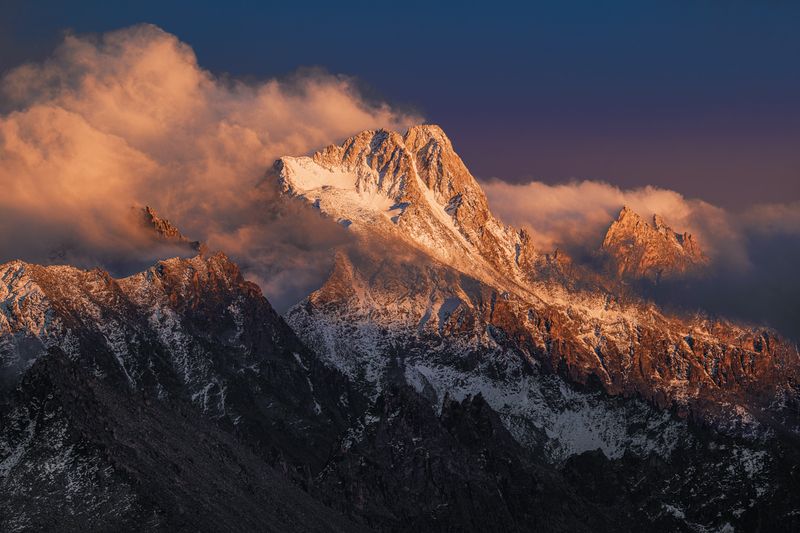 домбай, россия, кавказ, горы, природа, пейзаж, карачаево-черкесия, dombai, russia, caucasus, mountains, nature, landscape, karachay-cherkessia Гора Бу-Ульгенphoto preview