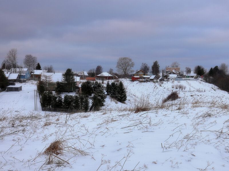 осень, вечер, природа, закат, река, небо Ноябрь... фото превью