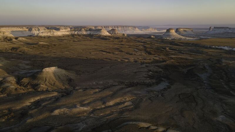 Казахстан, полуостров Мангышлак, Мангыстау, урочище Бозжыра, закат, Бозжыра, Закат в урочище Бозжыра.photo preview