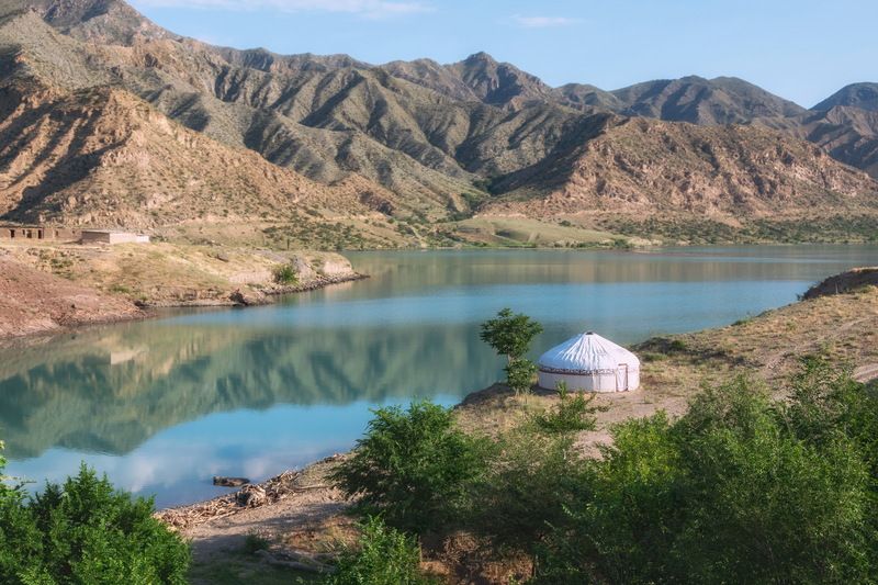 кыргызстан, река нарын, горы, юрта, природа, пейзаж, путешествие Река Нарынphoto preview