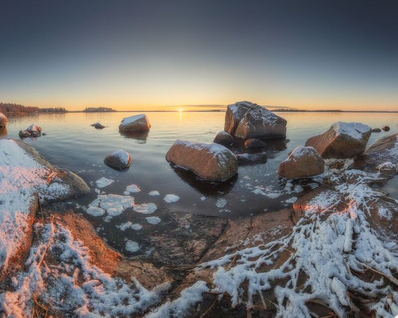 ленобласть, закат, выборгский залив, ноябрь ***photo preview