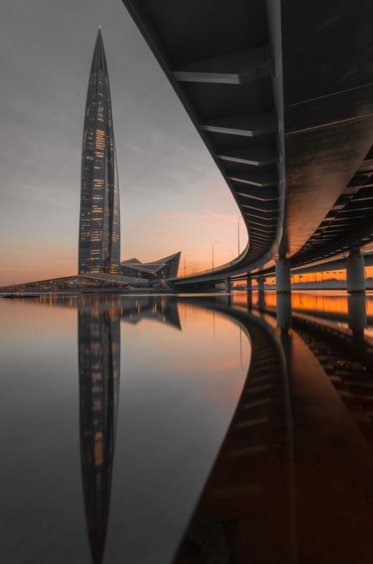 санкт-петербург, ночь, спб, город, петербург, лахта, лахта центр, закат, залив, камни, небоскреб, bay, stone, sunset, night, skyscraper, город, city, landscape, лахта-центр, финский залив Лахта центрphoto preview