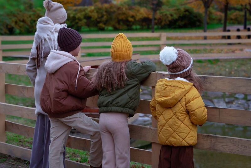 Дети, осень, прогулка, холодный день, воскресенье, парк, дружба Ожидание фото превью