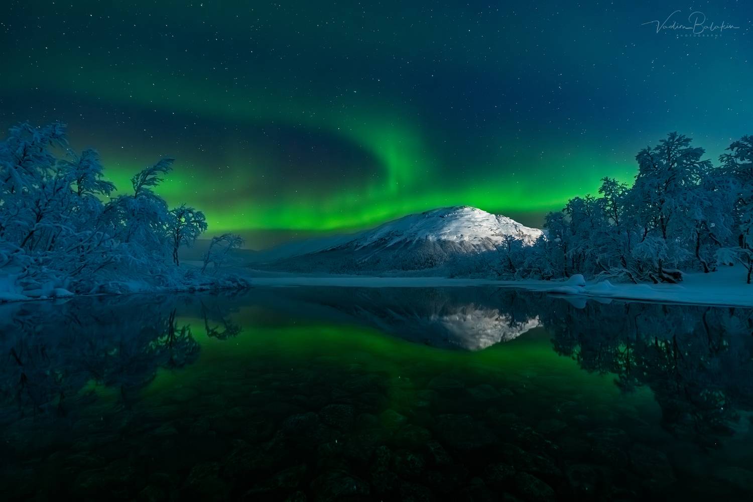 хибины, пейзаж, кольский, северное сияние, Вадим Балакин
