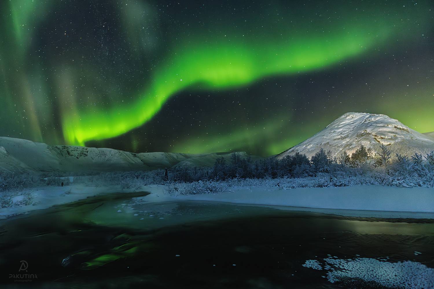 Сказочный свет. Автор: Anna Pakutina кольский, зима, северное сияние, Anna Pakutina
