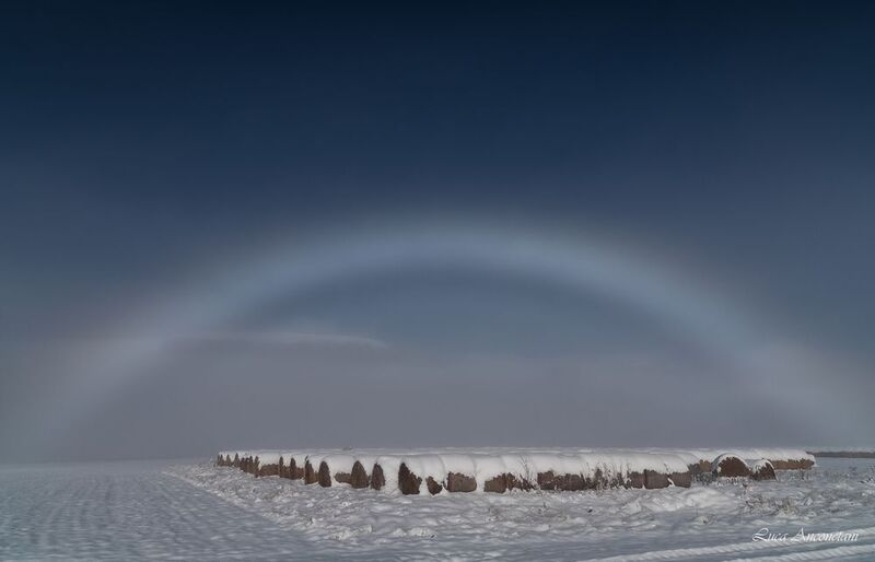 cold winter snow rainbow nature landscape umbria region italy White rainbow фото превью