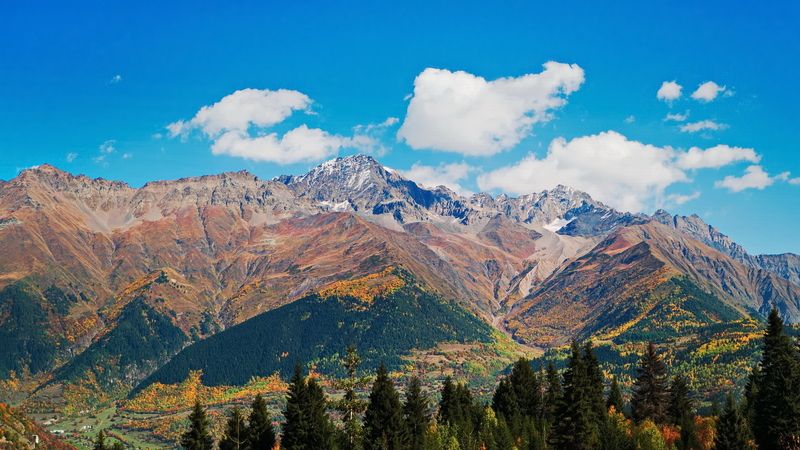 осень, горы, сванетия, грузия Осень в Сванетииphoto preview