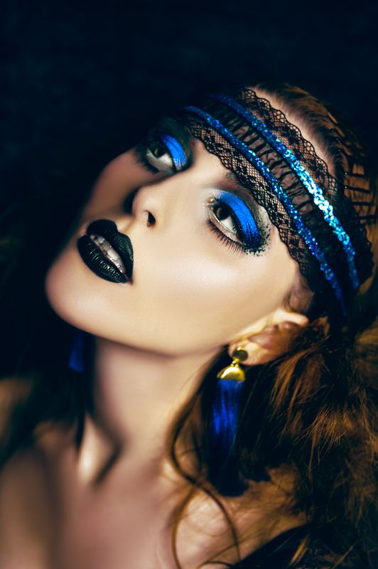 woman, portrait, fashion, beauty, studio, conceptual Electric blue dreamsphoto preview