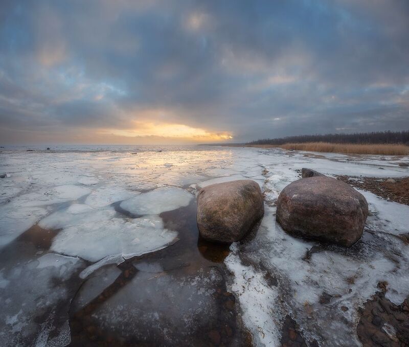 ладога, ленобласть, закат, осень, ноябрь ***photo preview