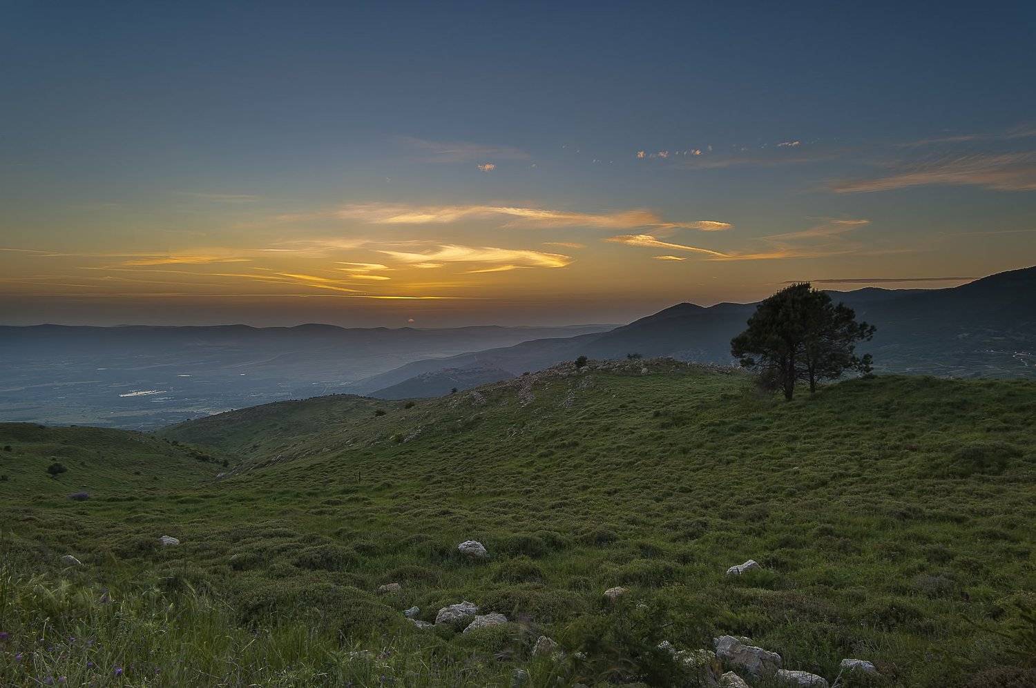 закат. Автор: Яновский Михаил Закат Израиль Голанские высоты , Яновский Михаил