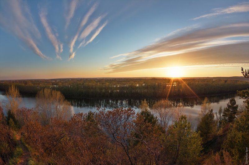 весна, закат, май, нижняя кама, пейзаж, половодье, природа, река кама, татарстан, фишай Майский закат на Нижней Камеphoto preview