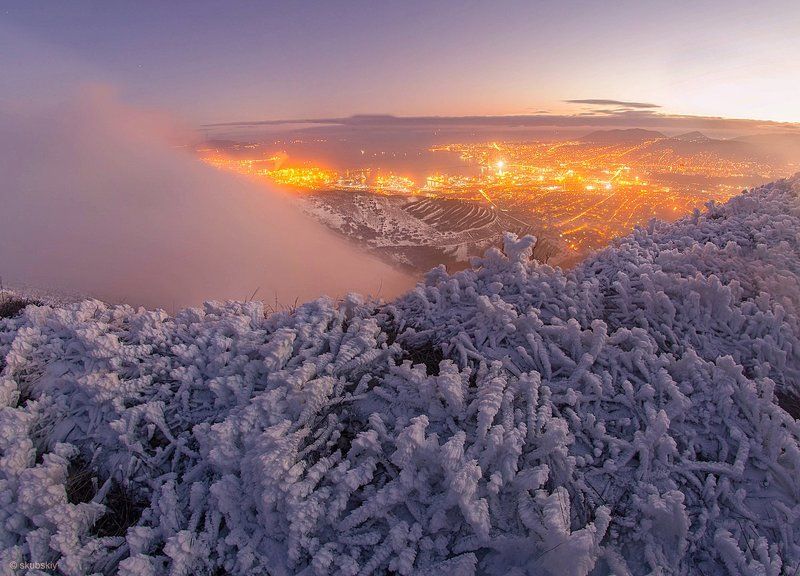 зима, Новороссийск Возникновение боры. photo preview