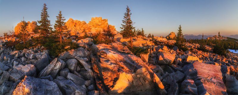 Весна, Вечер, Горы, Закат, Зюраткуль, Пейзаж, Природа, Урал, Южный урал +++photo preview