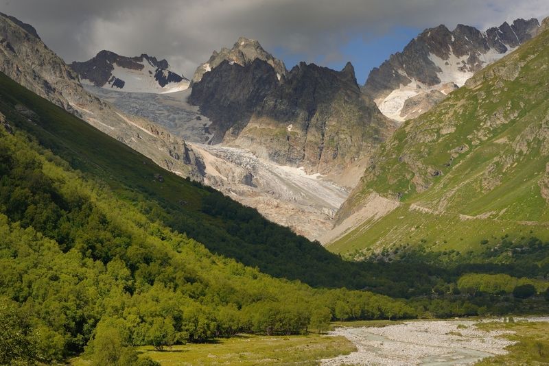 горы лето кавказ башиль Верховья Башиляphoto preview