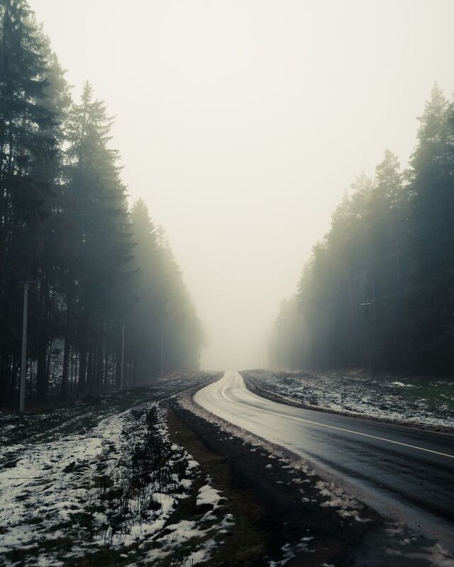 Пейзаж, туман, зима, природа, атмосфера, мистика Дорога в туман (1)photo preview