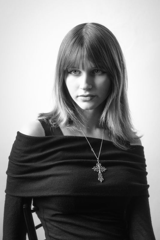 портрет, женский портрет, чб портрет, классический портрет, ч/б, portrait, девушка, монохром Арина фото превью