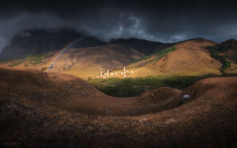 Ингушетия, Таргим, горы, радуга, осень Таргимphoto preview