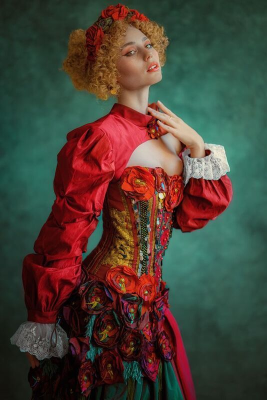 девушка стиль образ ретро красота изгибы нежность взгляд свет студия фон Русская красавица фото превью