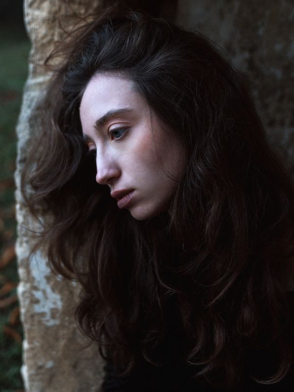 #girl #ruins #oldbuilding #grass #nature #blackdress #lingerie #outdoors #portrait #stones Rishaphoto preview