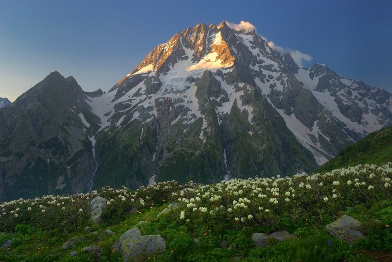 горы лето кавказ рассвет пшиш Рассвет в горах,Пшиш фото превью