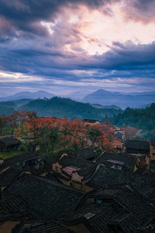 Clouds Over the Earthen Rooftopsphoto preview