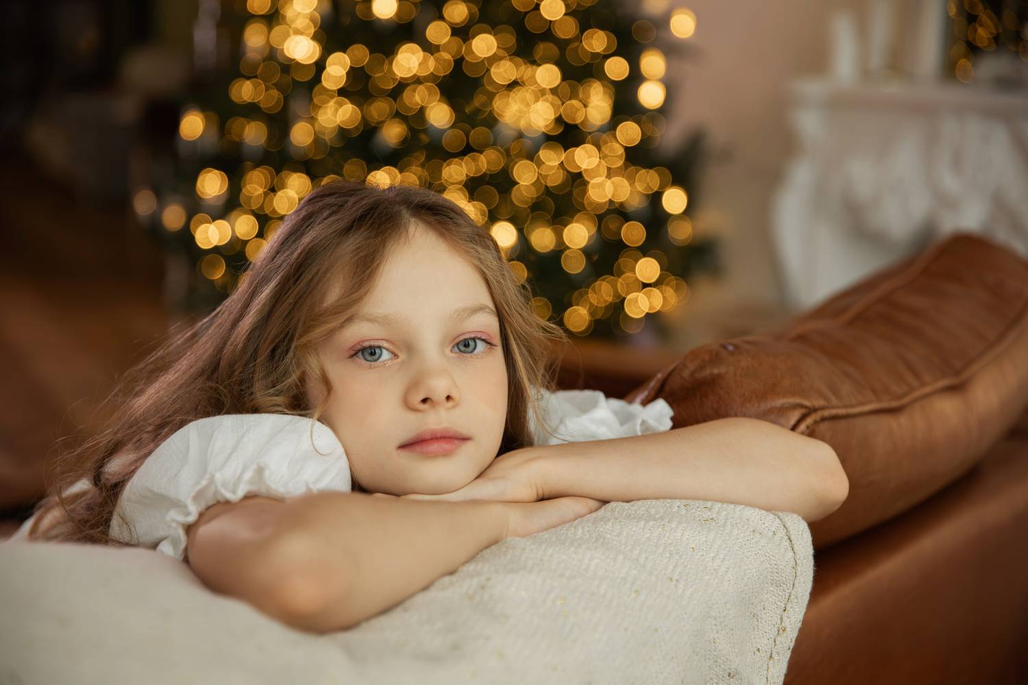 christmas girl new year lights , Воробьёва Надежда