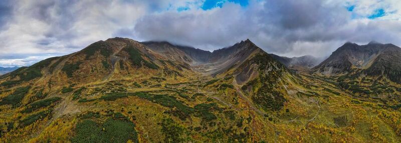 камчатка, вачкажец, осень, природа, горы, природа камчатки, панорама Просторы  Вачкажецаphoto preview