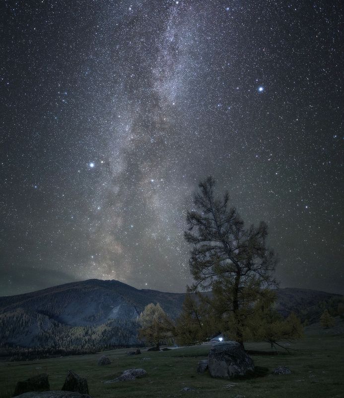 ночь, млечный путь, алтай, осень Свет ночиphoto preview