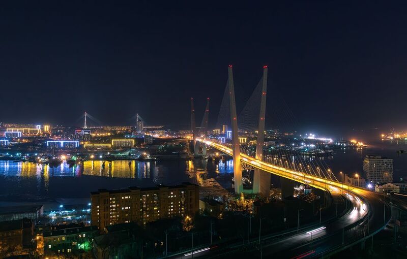 дальний восток, владивосток, мост, bridge, golden bridge, nightcity, ночной город Ночной мостphoto preview