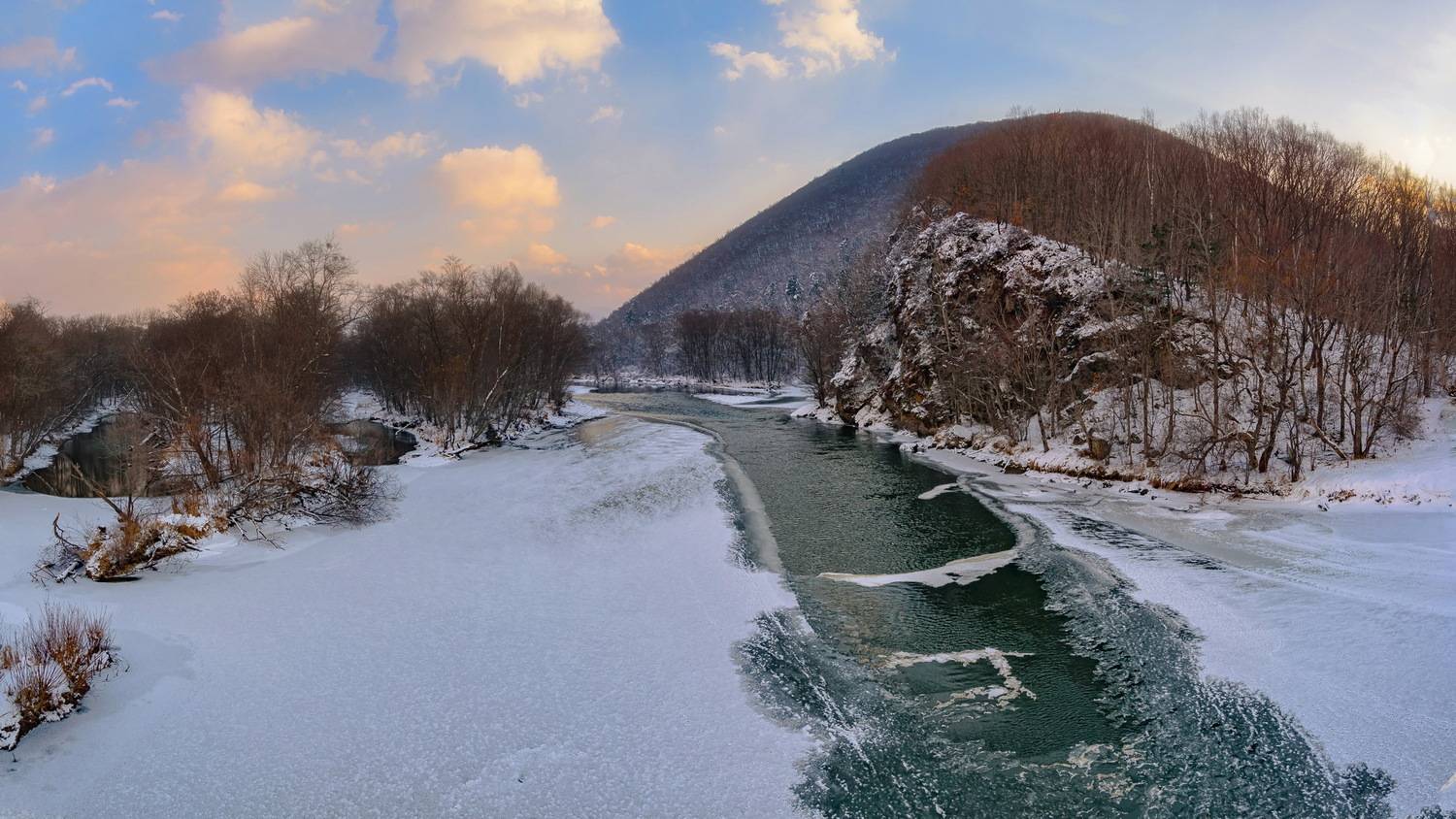 Начало зимы.... Автор: GeorgyPrimoretz снег, рпавловка, вечер, GeorgyPrimoretz