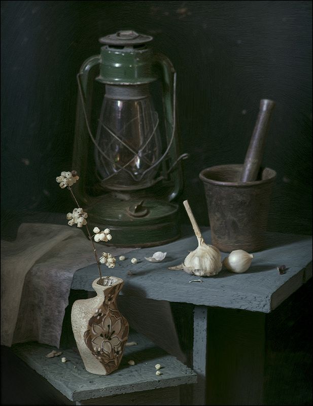 этюд с зелёной лампой..photo preview