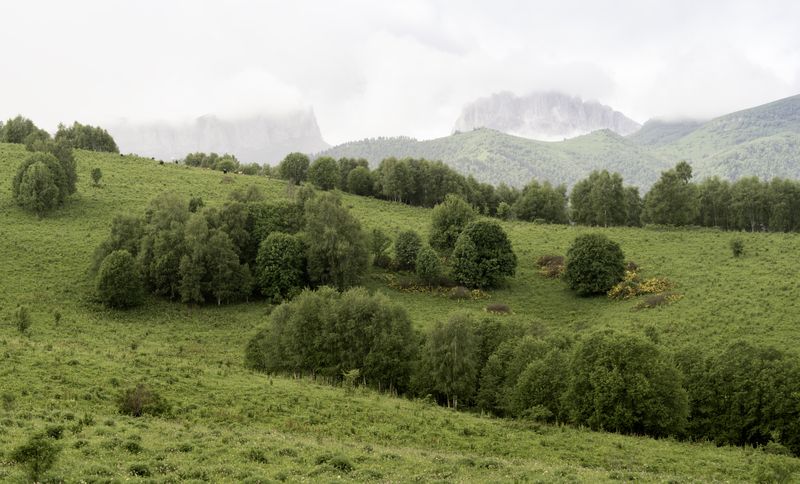 Россия, Краснодарский край, Мостовской район, Бароновы поляны, Чёртовы ворота, Восточный и Западный Ачешбоки Восточный и Западный Ачешбокиphoto preview