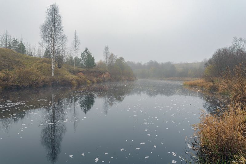река тосна, осень, природа, ленинградская область, туман Туманный денёкphoto preview