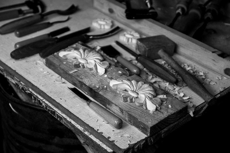 резьба по дереву, резцы, орнамент, киянка Натюрморт от самоделкинаphoto preview