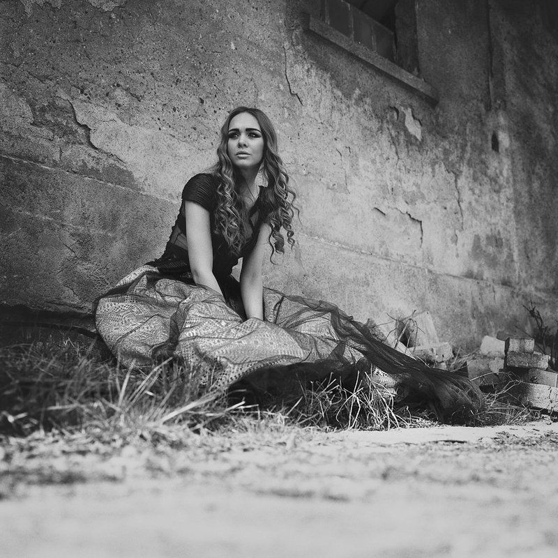 Black & white, Natural light, Traditional, Портрет девушки ...photo preview