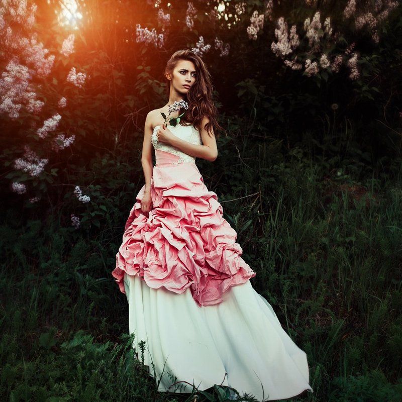 markavgust girl dress flower sunset canon  ***photo preview