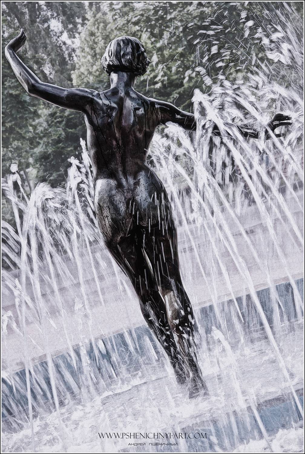 скульптура, фонтан, бронза, москва, эпоха, реализм, девушка на буме, Пшеничный Андрей