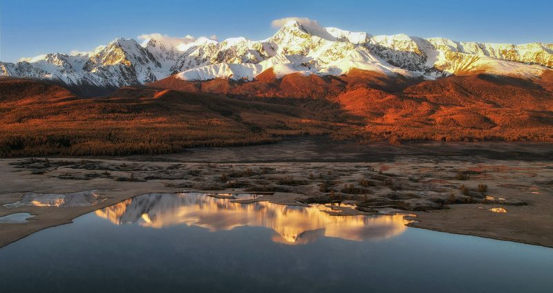 алтай, плато ештыколь, озеро джангысколь, горный алтай Утро на плато Ештыкольphoto preview