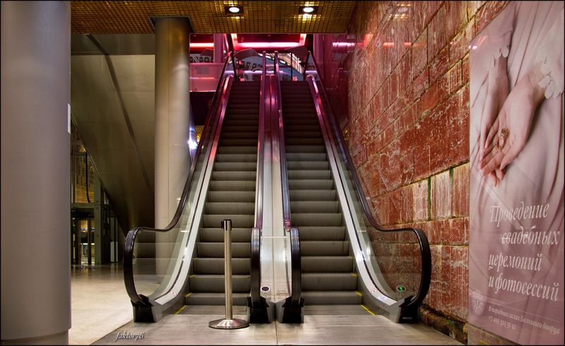 город, архитектура,  москва, царицыно, эскалатор ***photo preview
