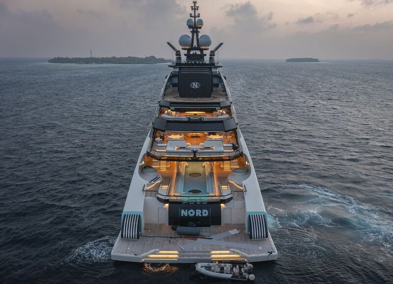 мальдивы, мальдивские острова, яхта, суперяхта, nord, видсверху, аэросъемка суперяхта NORD на Мальдивах фото превью