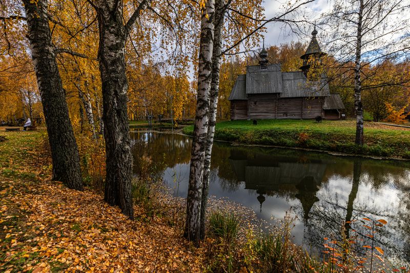 Кострома, осень, природа, архитектура, вечер, вода Осенние краски Костромской слободыphoto preview