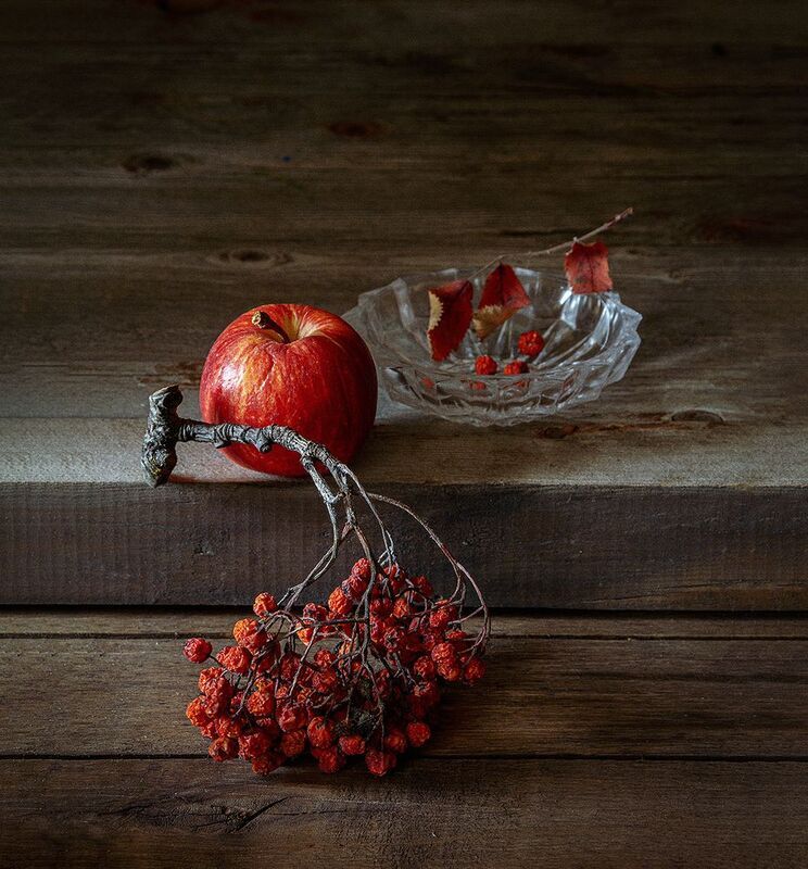 яблоко, рябина, розетка, ягоды, литья photo preview