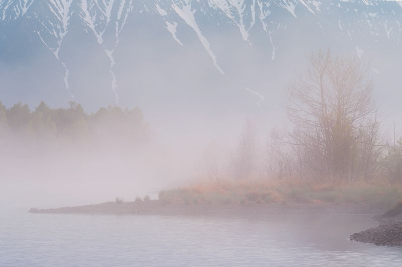 байкал, байкальский хребет, горы, рассвет, туман В утреннем тумане. фото превью